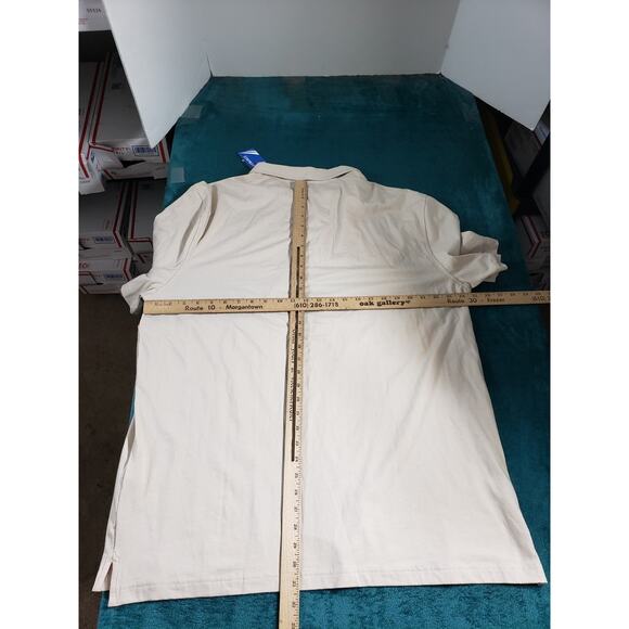 Nautica Polo Shirt Size 2XL XXL Mens Beige Classic Fit Stretch Performance NWT - Picture 7 of 9